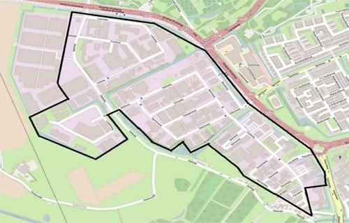 Plattegrond biodivers bedrijventerrein